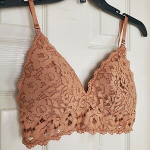 Momanda 36B Rose Lace Nursing Bralette Unlined Adjustable Straps